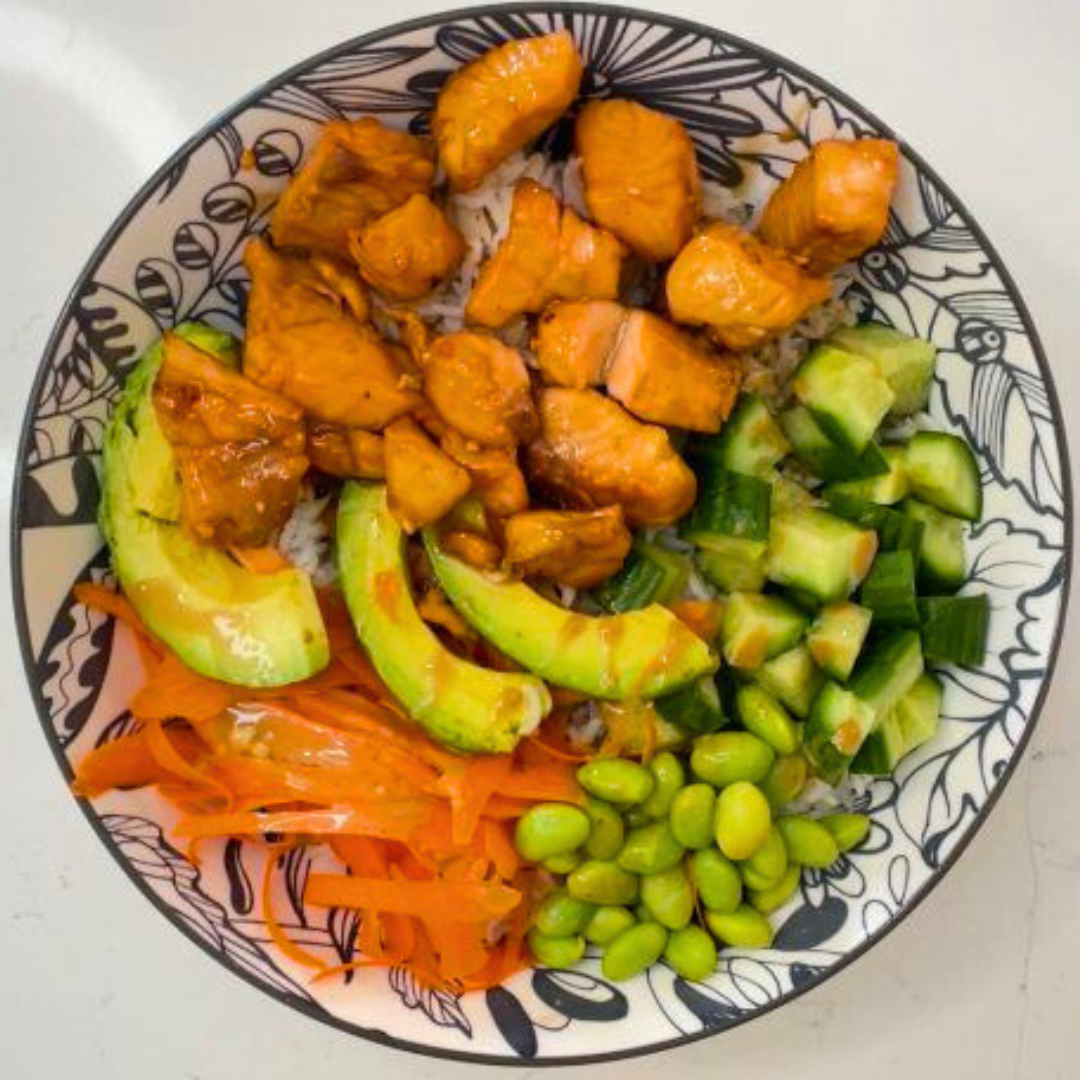 Meatless Friday Asian Salmon Rice Bowls